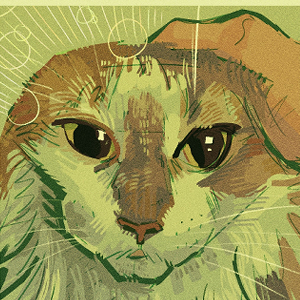 A digital illustration of my wife's cat, Zoe.